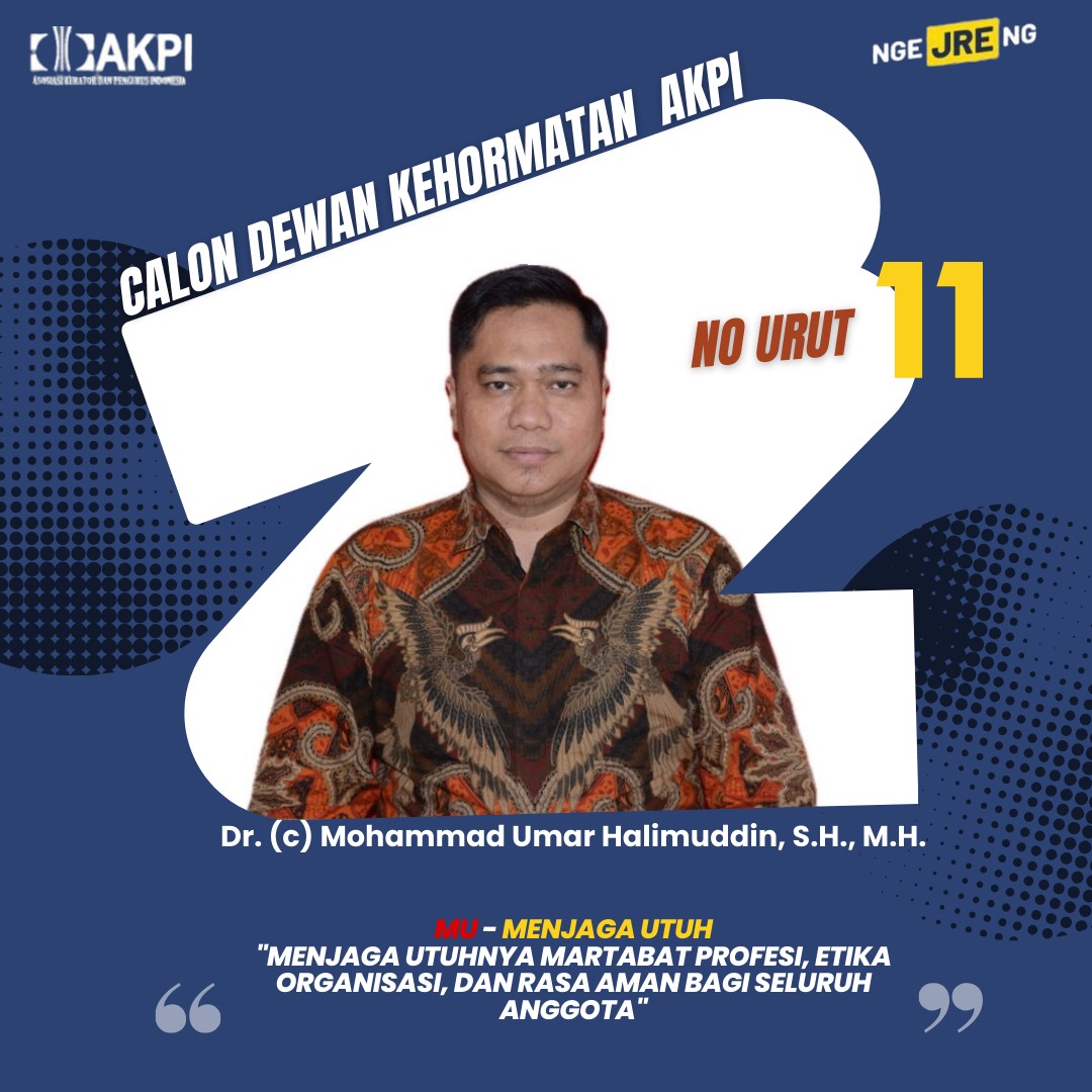Perjuangkan Keutuhan Martabat Profesi dan Rasa Aman Anggota, Mohammad Umar Siap Berkompetisi Dalam Pemilihan Dewan Kehormatan AKPI