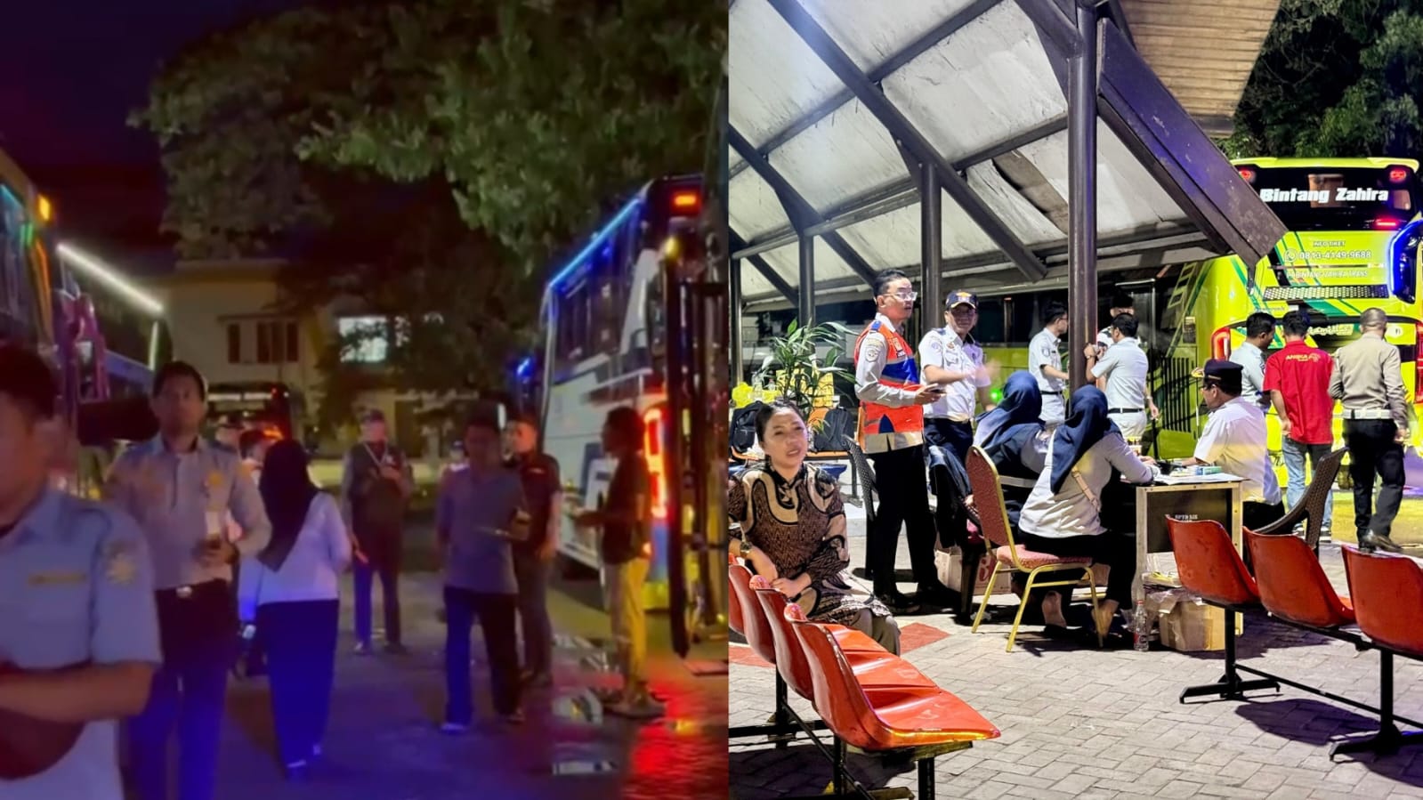 Tim Gabungan UPT Terminal Daya Makassar, BPTD Sulsel, dan Dinas Perhubungan Sulsel serta Jasa Raharja