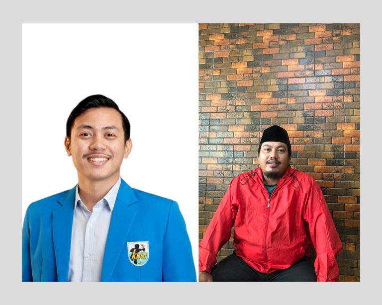 Berbaju Biru Kandidat KNPI sulsel Fadel Muhammad Taufan Ansar Sebelah Sekertaris Fortanas Kota Makassar